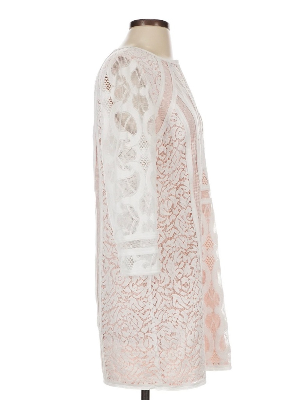 BCBGMaxAzria White Lace Mini Dress - Picture 2 of 5